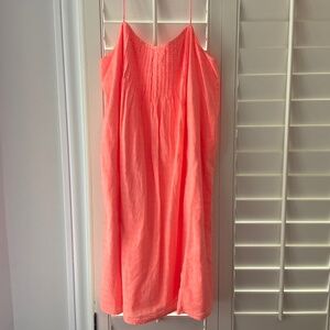 J Crew neon orange short sundress